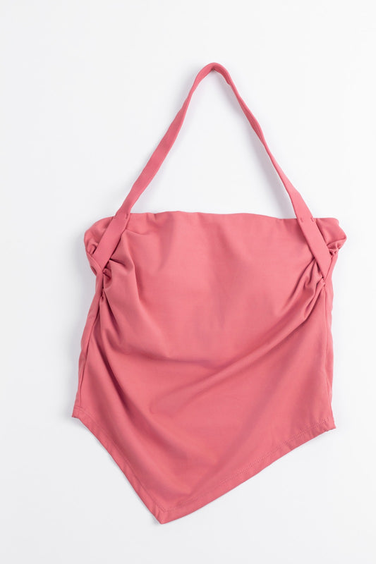 HALTER NECK CROP TOP-CASHMERE