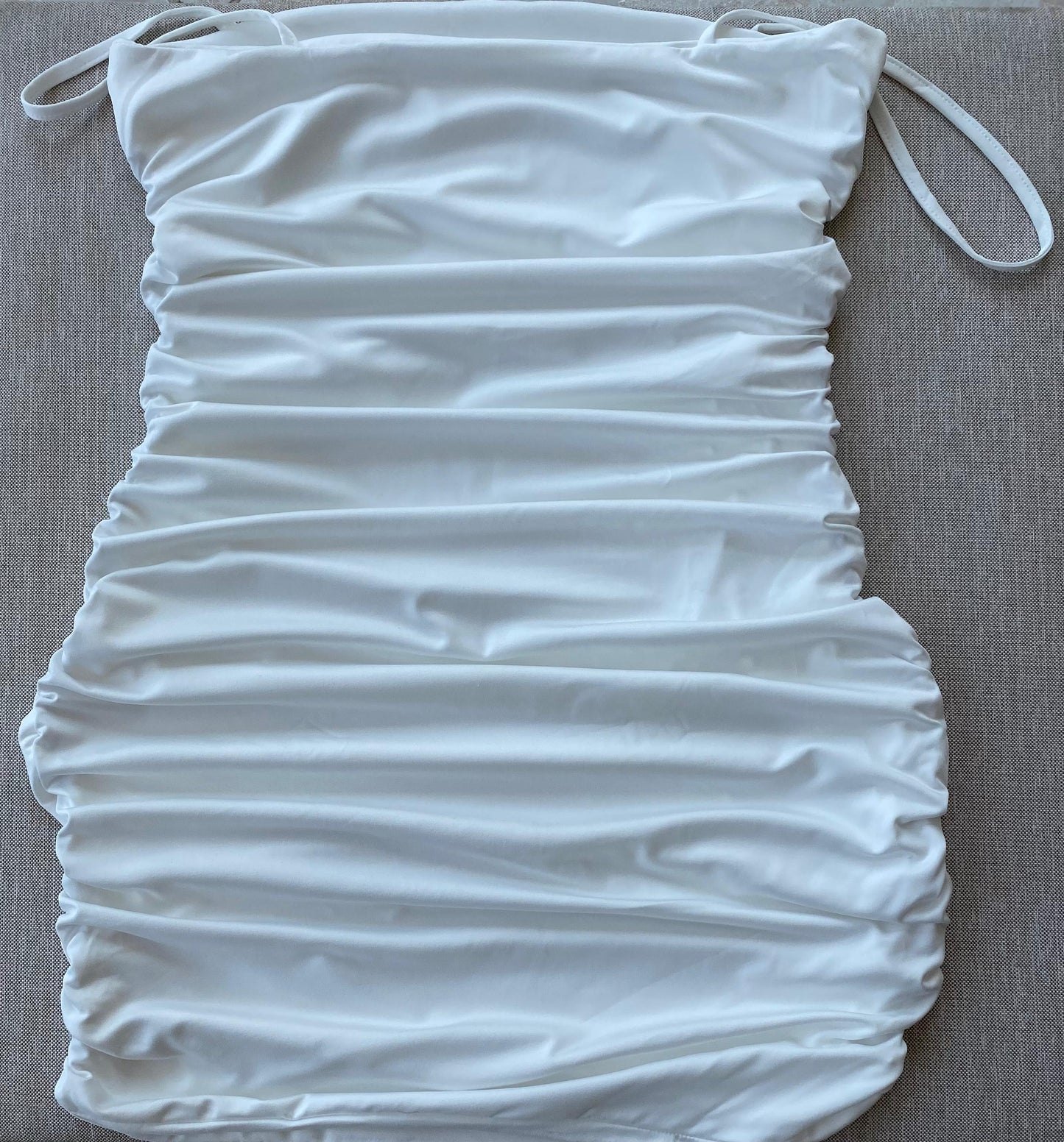 STRAPLESS MINI DRESS-WHITE