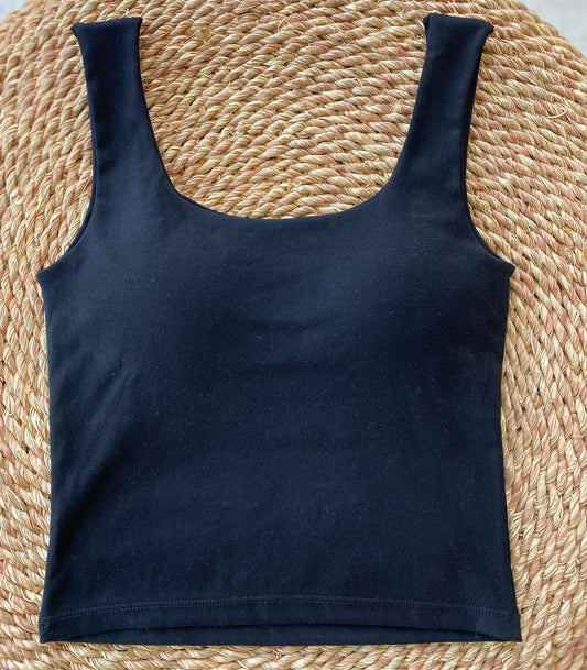 Comfortable Fit Tank Tops -BLACK