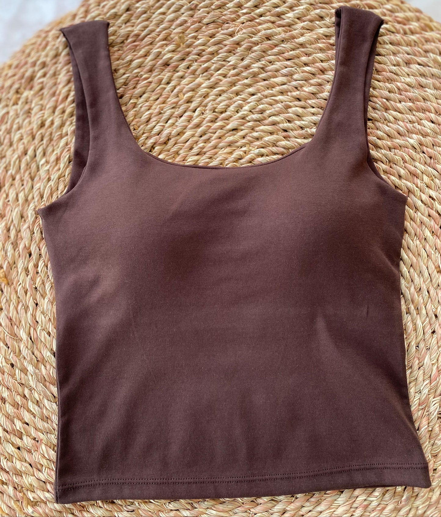 Comfortable Fit Tank Tops -BROWN