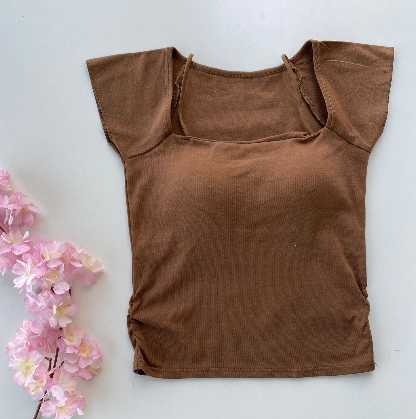 CROP TOP SQUARE NECK-CAFE