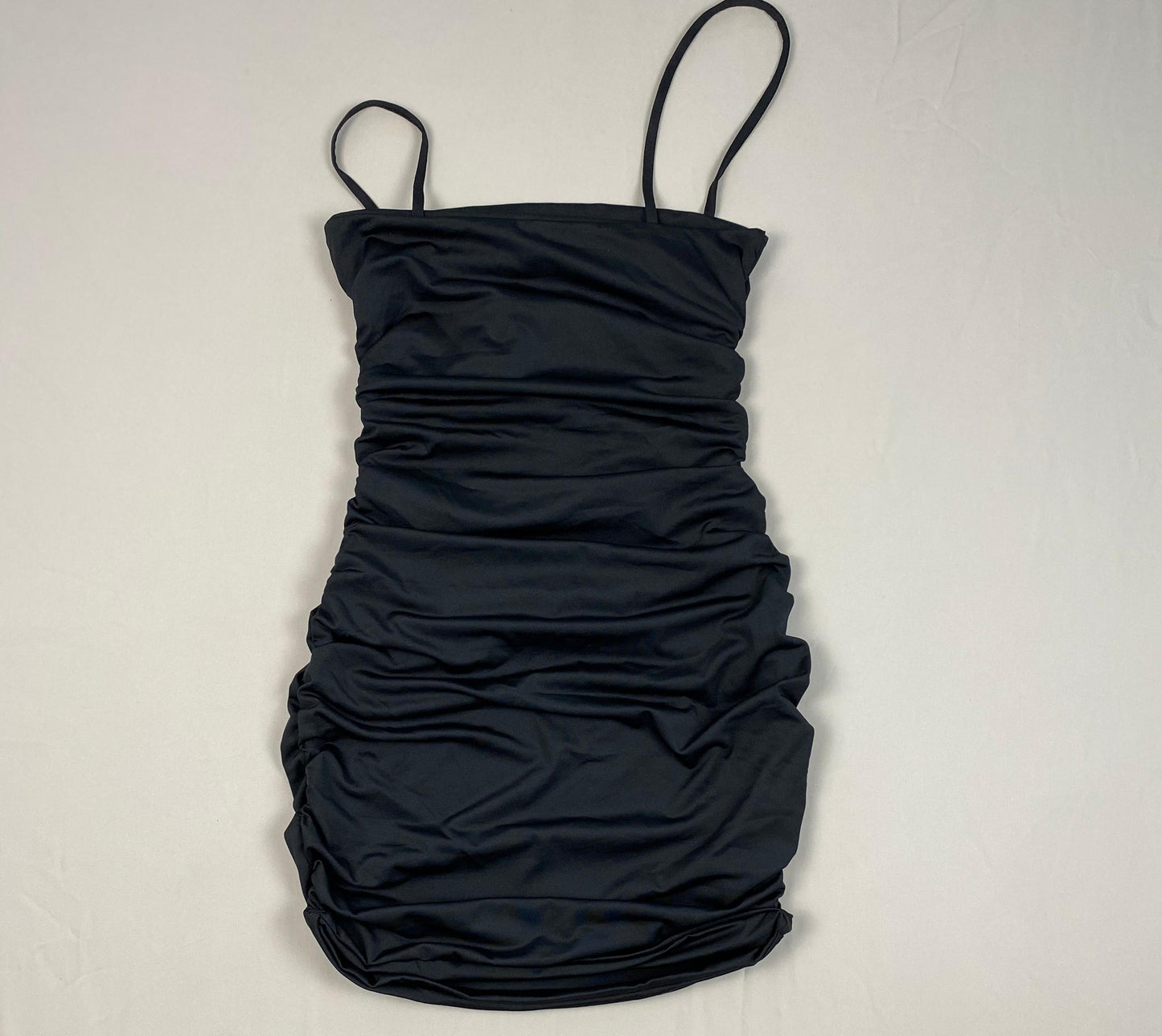 STRAPLESS MINI DRESS-BLACK