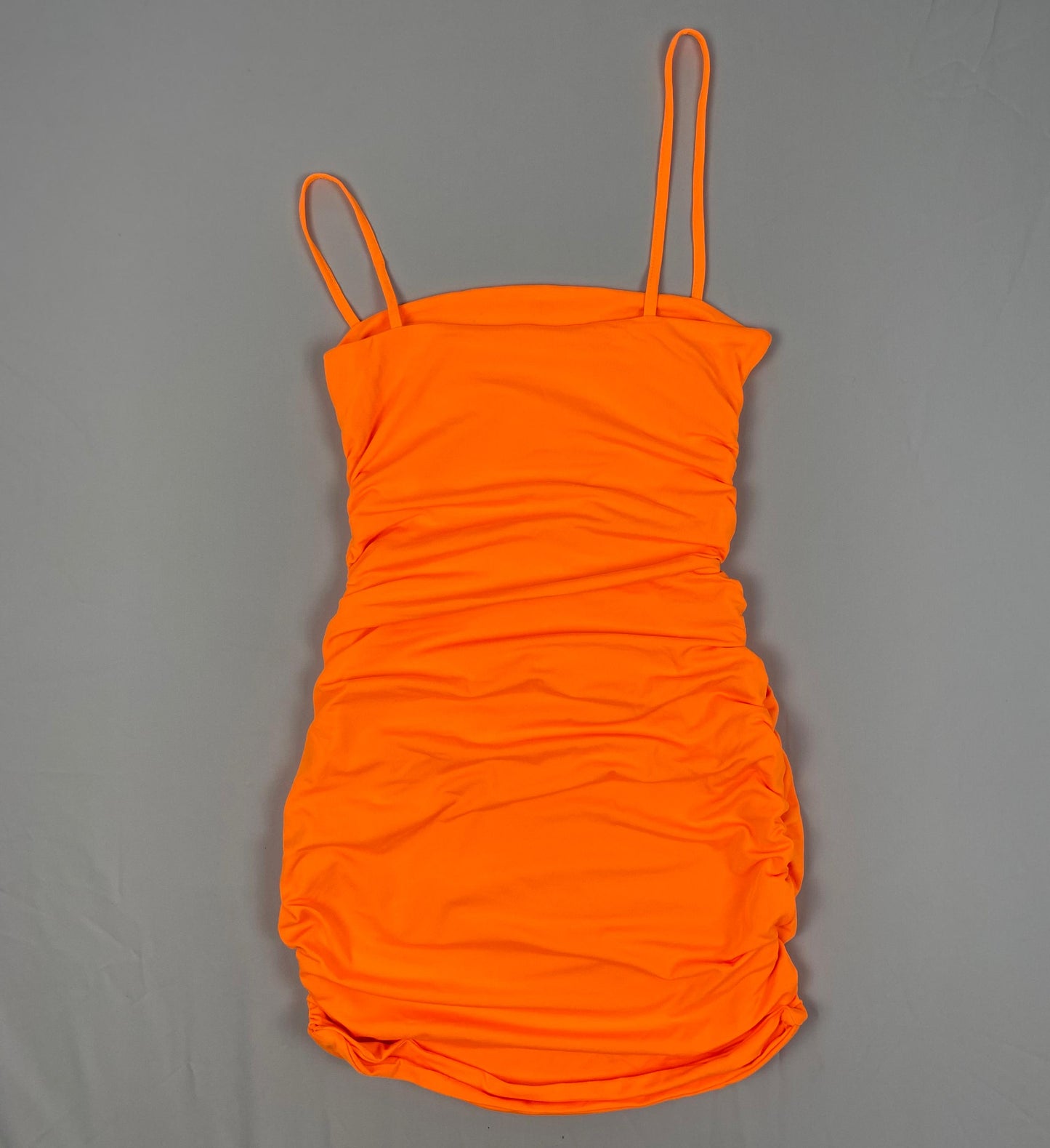 STRAPLESS MINI DRESS-ORANGE